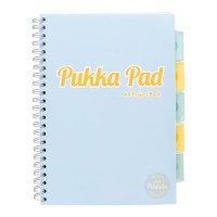 Pukka Pastel Lined Project Book Blue 200 Pages A4 80gsm